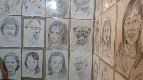 愛河人像畫街頭藝人 - 