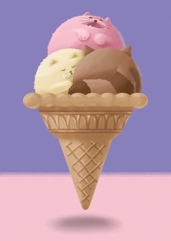 劉苡廷 - 《喵喵食物系列》-創作