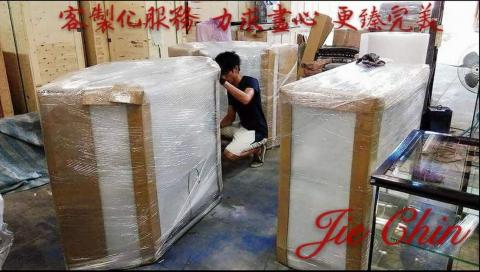 捷勤專業技術喬遷 - 專業玻璃櫃體防護包裝