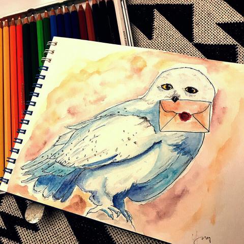 露西 - 色鉛筆手繪