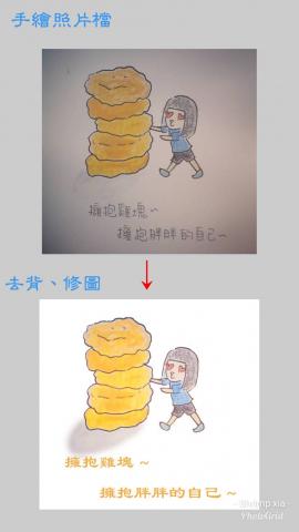 張彩霞 - 幫同學將手繪的照片檔去背 張彩霞 - 幫同學將手繪的照片檔去背