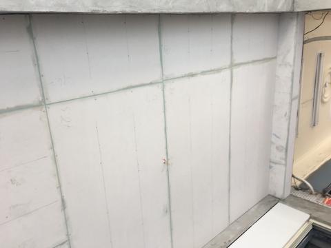 長傳油漆工程 - 矽酸鈣板施作馬來漆 施工前