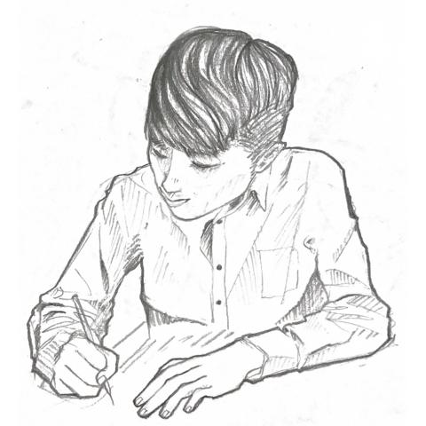 Huang rong - 媒材:鉛筆