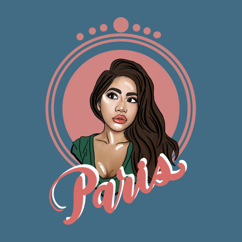 楊怡華 - 幫自己畫了一張卡通頭像。