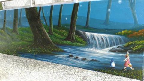 飛鴿牆壁彩繪 - 社區彩繪