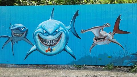 飛鴿牆壁彩繪 - 社區彩繪