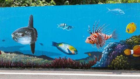 飛鴿牆壁彩繪 - 社區彩繪