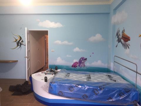 飛鴿牆壁彩繪 - 民宿彩繪