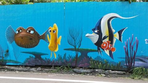 飛鴿牆壁彩繪 - 社區彩繪