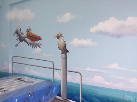 飛鴿牆壁彩繪 - 民宿彩繪