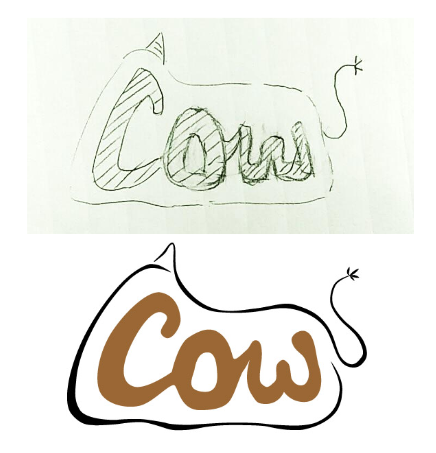 張靖汝 - Logo設計 - Cow