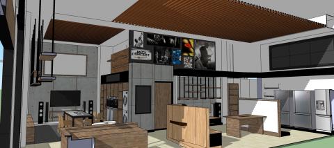 J空間設計工作室 - 家電影音設備整合規劃3D圖