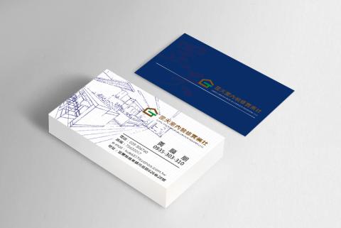 交叉點平面視覺設計 - 利用3D室內設計圖，讓收到名片的人清楚辨識，留下印象。