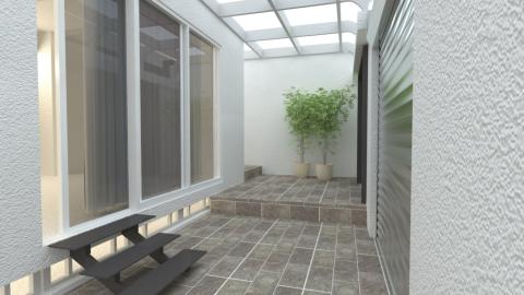 奇 - 庭院3D渲染圖
業主目前希望全室格局重新打造，目前先從庭院著手構思