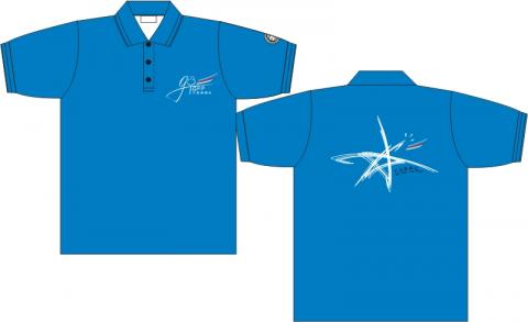 交叉點平面視覺設計 - 團體服設計，有動感的線條，正式中創造出團體活潑的形像。