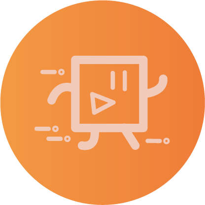 洛米創藝設計工作坊 - ICON設計：動畫設計。平面動畫能使物件活潑，將暫停與撥放演變表情。