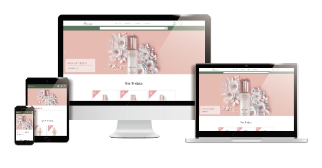 慕恩數位科技有限公司 - | 太平洋化妝品購物網站 |
網站採用大量的綠色系及綠葉、花卉，呈現大自然的風格。讓綠、白相間，產品本身均以粉色、白色的瓶身為主，主BANNER計此也此色系為設計，透過綠色系更加襯托及突顯產品的重要性。