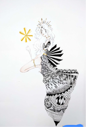 Amber - 代針筆纏繞畫