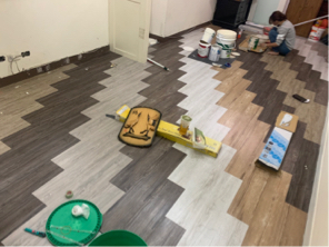 穎采漆作工作室 - 塑膠地磚（藝術拼貼）