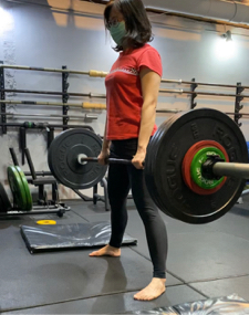 體能教練Polhan -  我的母親 52歲 硬舉58.5公斤五下