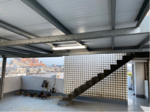 下班後水電工作室 - 頂樓安裝照明燈及拉線