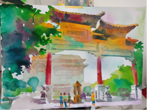 無限藝術空間 - 水彩寫生「圓山飯店」