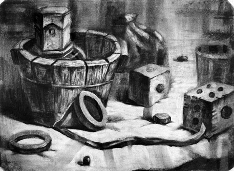 江盈賜 - 炭筆素描