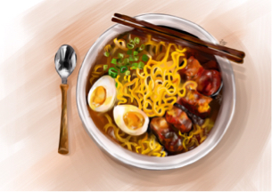 廖思婷 - 手繪美食-紅燒牛肉麵