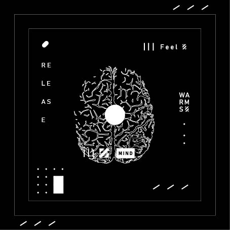 高稚喬 - 這是整張專輯打開來後的樣子，腦袋代表的是用心享受音樂之意，再加上一些我上網蒐集的資料整理出來聽過他們音樂的感想最常出現的詞彙，用以強調感受音樂的重要性