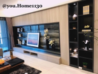 仁耀室內裝潢 - 電視牆加置物櫃