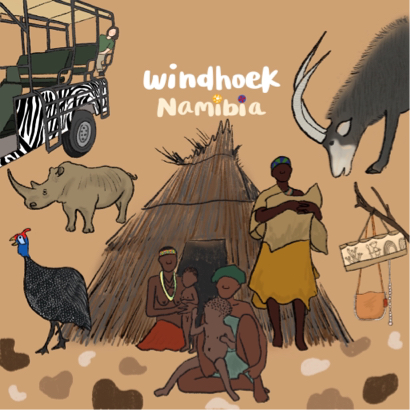 Darcy 邱韻樺 - 城市插畫（納米比亞）
