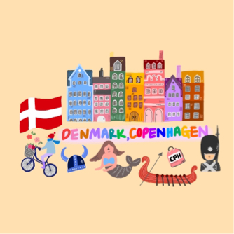 Darcy 邱韻樺 - 城市插畫（丹麥哥本哈根）
