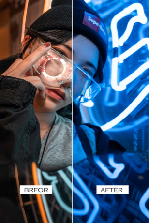 紹銘 - 合成調色前後對比