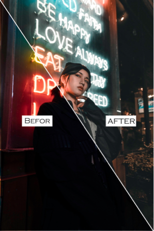 紹銘 - 調色前後對比