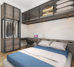 個人接案 - 主臥室/輕工業風/3D渲染