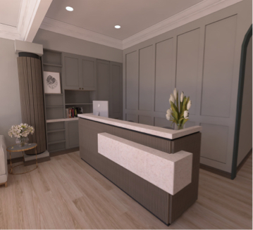 知硯室內裝修設計有限公司 - 牙醫診所櫃檯