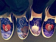 SammySu環境彩繪/壓克力/油畫 - 客製化 手繪情侶鞋設計