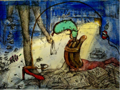 SammySu環境彩繪/壓克力/油畫 - 簽字筆插畫