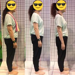 台北自由女教練RUSH - 48堂課程，55歲大姐，減脂-8kg及體態調整