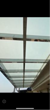 海林鐵皮浪板工程 - 不銹鋼5➕5膠合玻璃採光罩