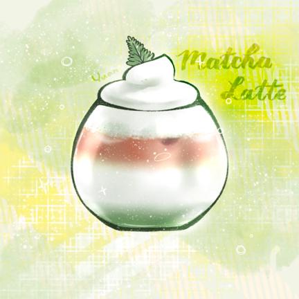 yuan._yuan.___ - 抹茶拿鐵 / procreate繪製.