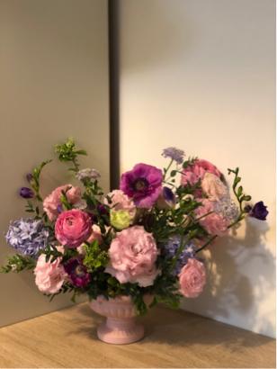 拾空花藝 - 新鮮桌花「粉紅泡泡」