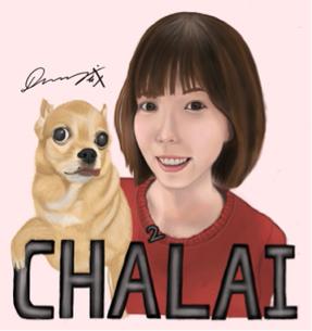 Danny T 客製化插畫 - 美女與吉娃娃