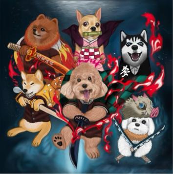 Danny T 客製化插畫 - 鬼滅之犬