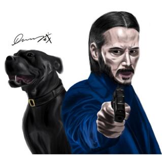 Danny T 客製化插畫 - John Wick