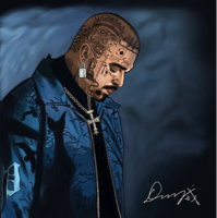 Danny T 客製化插畫 - Post Malone