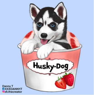 Danny T 客製化插畫 - Husky-Dogs