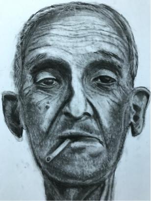 蔡佳穎 - 炭筆素描