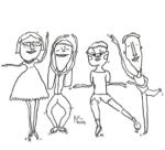 無 -  手繪插圖-不專業舞者