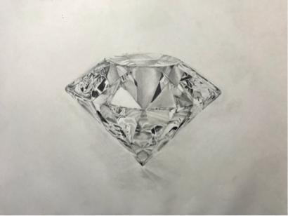 張凱閔 - 鉛筆寫實鑽石質感表現